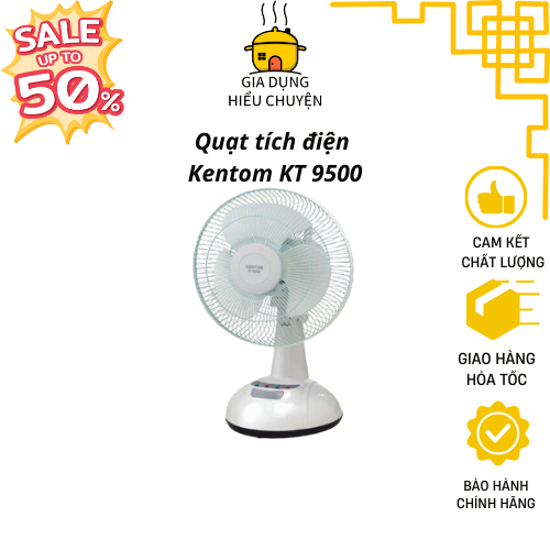 Quạt Tích Điện KÈm Đèn Kentom Tích Điện Siêu Mát Cho Người Lớn, Trẻ Em