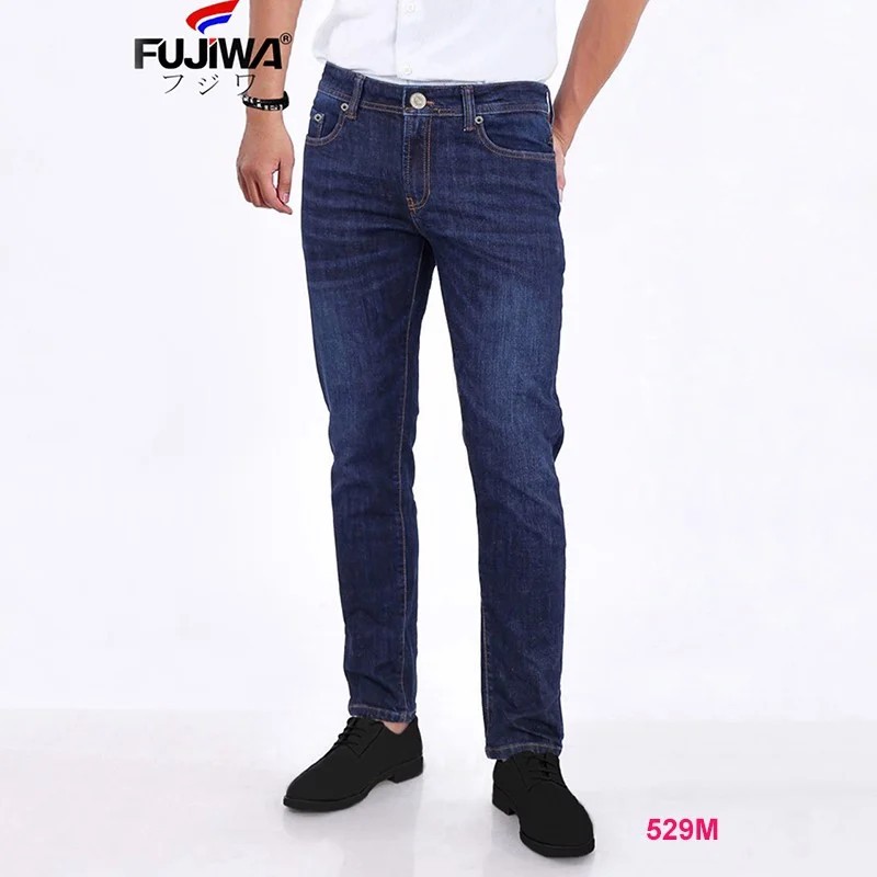 Quần Jean Nam Dài Cao Cấp FUJIWA - 529M. Ống Đứng Không Ôm. Gấu Được May Lai. Size 29, 30, 31, 32, 34 (52kg - 84k)