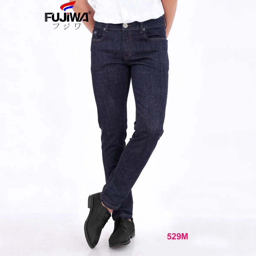 Quần Jean Nam Dài Cao Cấp FUJIWA - 529M. Ống Đứng Không Ôm. Gấu Được May Lai. Size 29, 30, 31, 32, 34 (52kg - 84k)