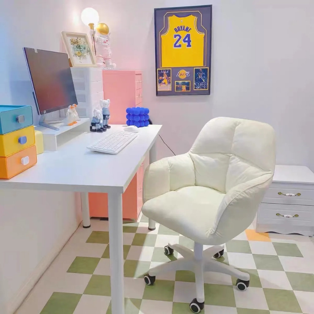 ♕❉▬Ghế trang điểm phòng ngủ bé gái, ghế máy tính đơn giản, ghế văn phòng học tập ký túc xá