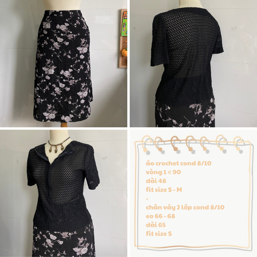 Váy đầm 2hand đồng giá vintage mori girl thrifting đồ si