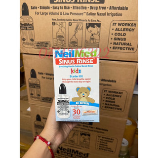 Bình rửa mũi kèm 30 muối neilmed kid mẫu mới (có tách bán lẻ) date mới