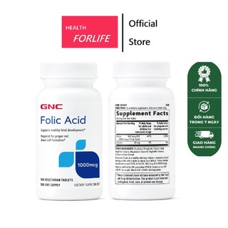 Thực phẩm chức năng cho bà bầu GNC Acid Folic 1000cmg 100 viên