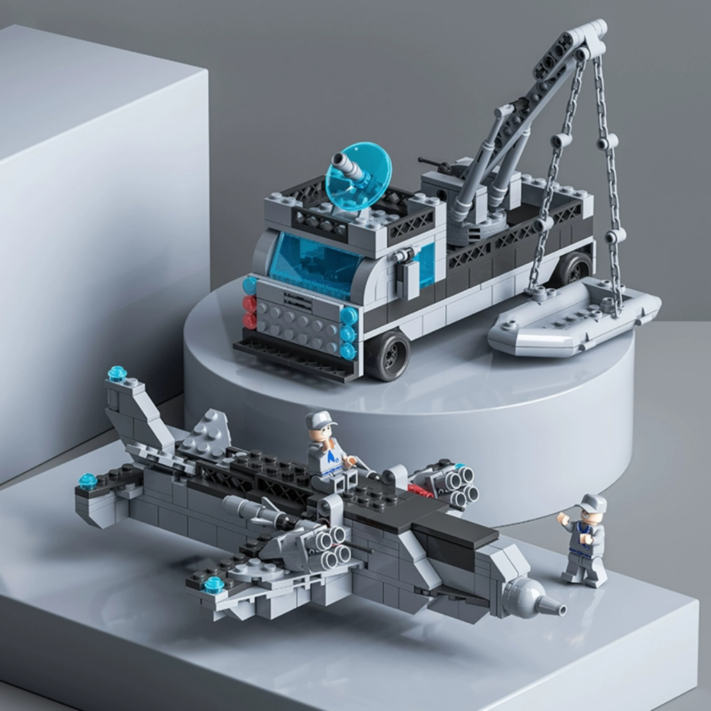 Mô Hình Lắp Ráp Tàu Chiến Hạm 𝟔𝐢𝐧𝟏 WARSHIP 8734 Dài 70cm - 1560 Chi Tiết mảnh trơn