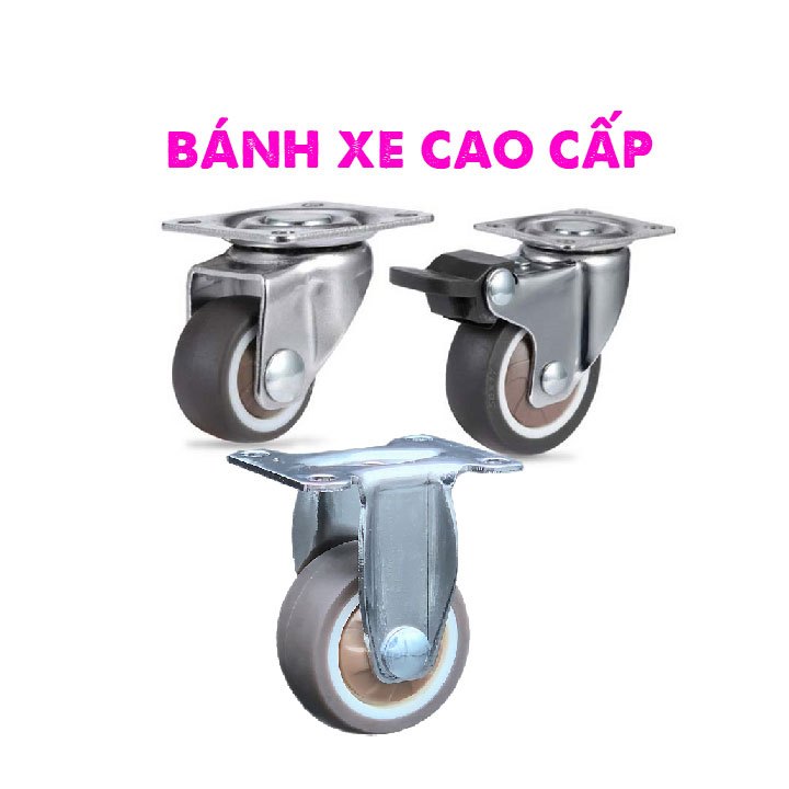 Bánh xe cao su xi ni ken cao cấp, bánh xe cao cấp cực bền, chắc chắn và êm