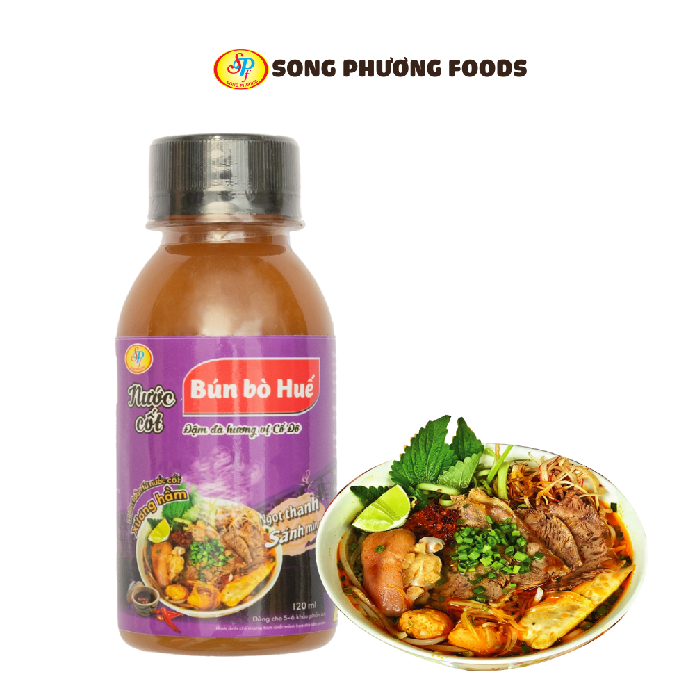 Nước Cốt Bún Bò Huế Song Phương Food, Dạng Chai, Chuẩn Hương Vị Hà Thành, Tiện Lợi, Thơm Ngon 120ml