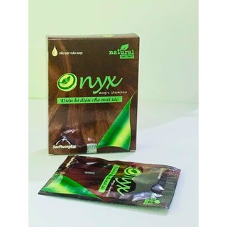  Onyx Dầu Gội Thảo Dược Màu Nâu   Dùng Cho 2 Lần Gội   - Giúp Tạo Màu Nâu Cho Tóc Nhưng Vẫn Giữ Tóc Chắc Khỏe Mềm Mượt. 