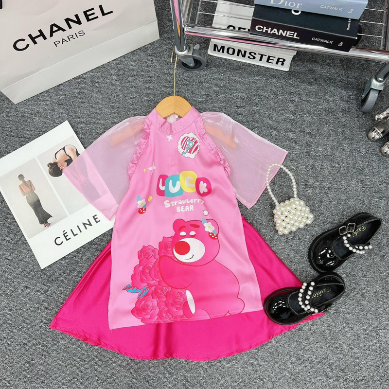 Vay gấu dâu cho bé