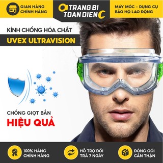 Kính bảo hộ Uvex ULTRAVISION chống bụi, chống hóa chất, phòng dịch, phun sơn Kính bảo vệ mắt
