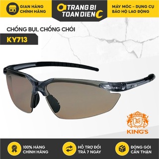 Kính bảo hộ King's KY713, Kính chống bụi, chống tia UV tròng trắng gương chống chói, bảo vệ mắt tốt