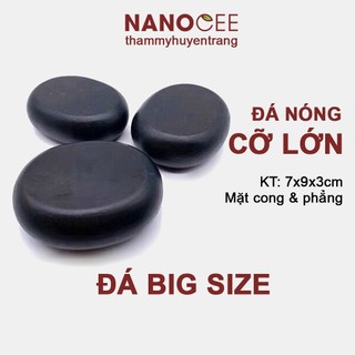 Đá Nóng Massage Body Hình Ô Van Cỡ Lớn 7x9cm Dày 2.5cm Đá Núi Lửa Giữ Nhiệt Lâu Dài Hơn