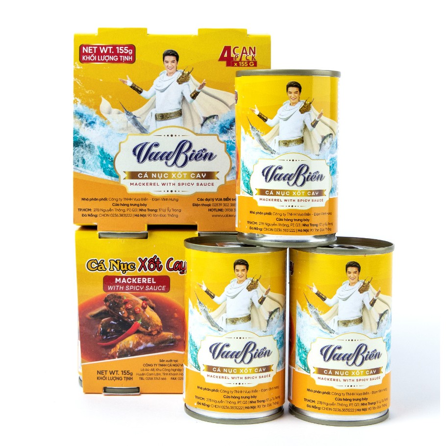 [COMBO 5 HỘP] Cá Nục Xốt Cay Vua Biển – Hộp 155g – Đậm Vị Cay – Ăn Liền Tiện Lợi Mỗi Ngày