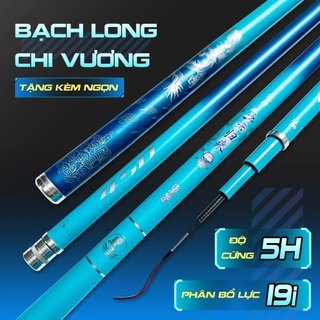 Cần câu tay Bạch Long Chi Vương 5H tặng kèm ngọn, phao, trục câu đài