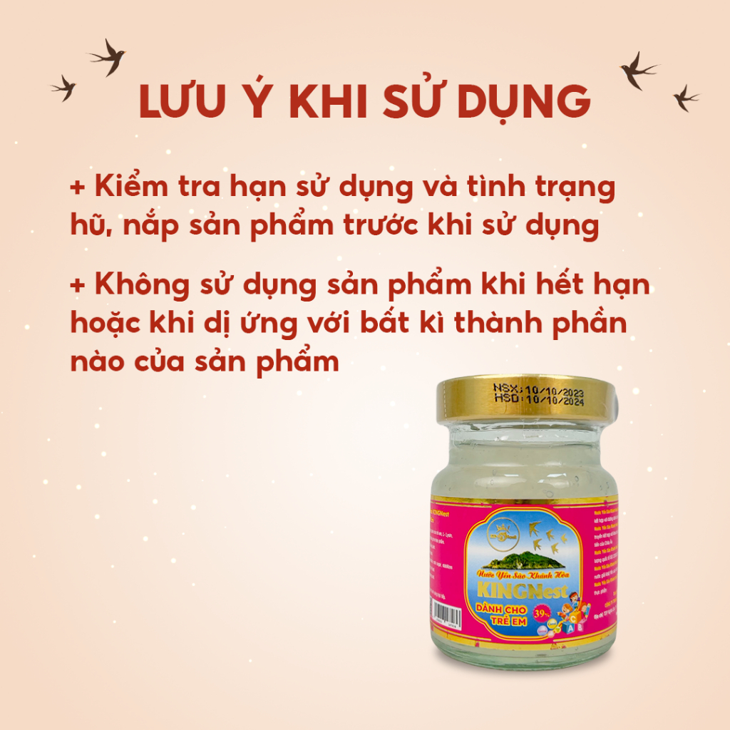 Yến Sào Chưng Tươi Nguyên Chất 39% Yến KingNest Khánh Hòa Hộp 70ml Dành Cho Trẻ Em - Miwako Việt Nam