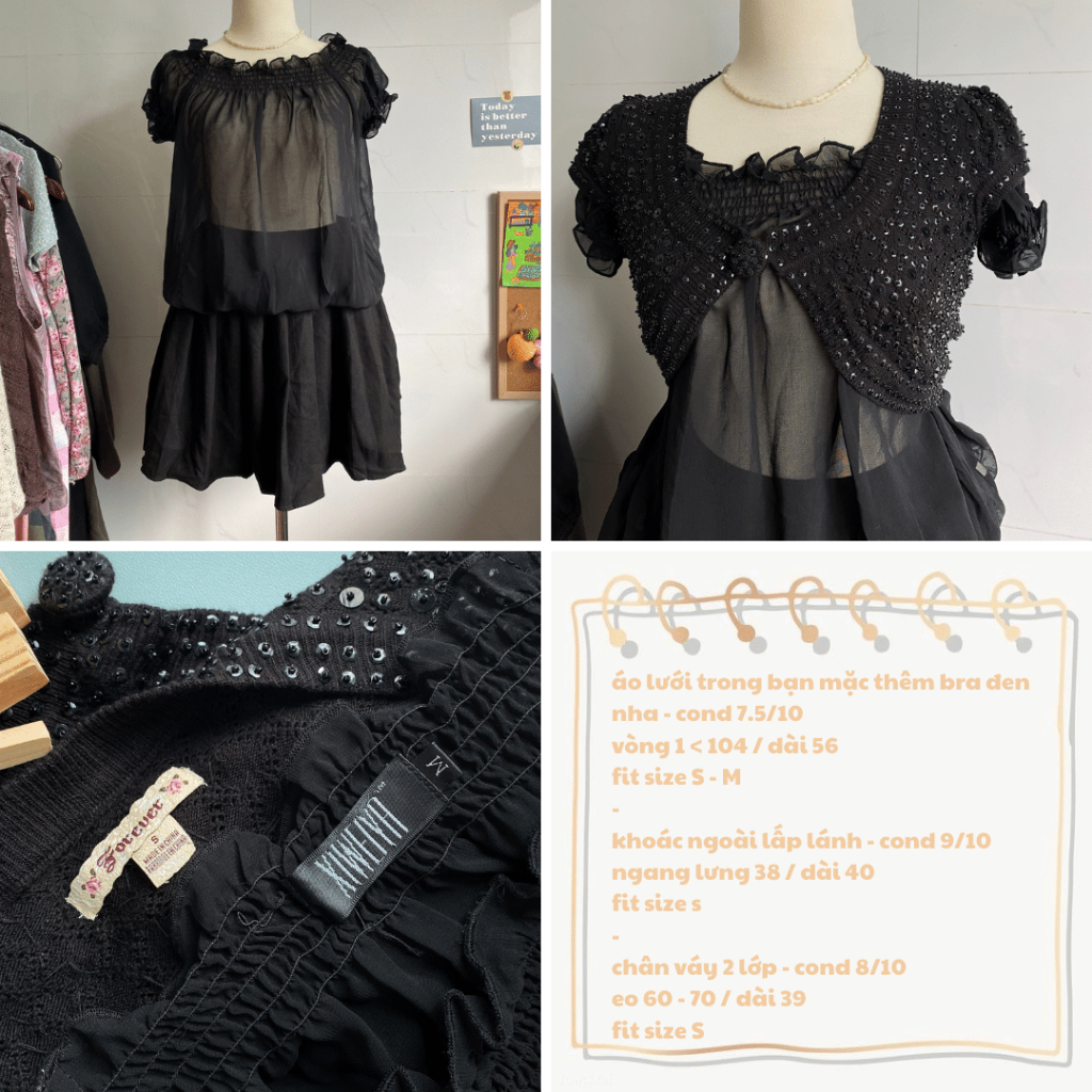 Váy đầm 2hand đồng giá vintage mori girl thrifting đồ si