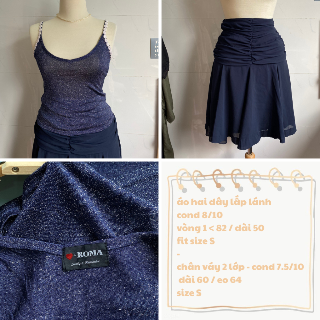 Váy đầm 2hand đồng giá vintage mori girl thrifting đồ si