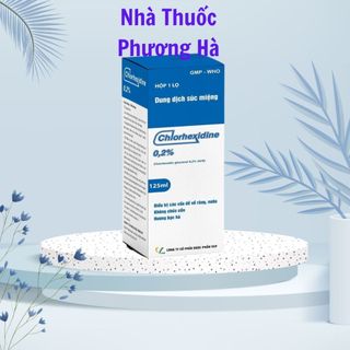 Nước súc miệng  CHLORRHEXIDINE 0,2%. Dung dịch súc họng giúp giảm sâu răng, ê buốt răng, viêm lợi