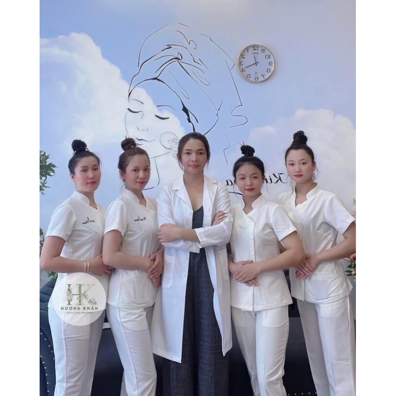 ÁO BLUOSE BÁC SĨ -Y Tá- Free thêu logo từ 5c