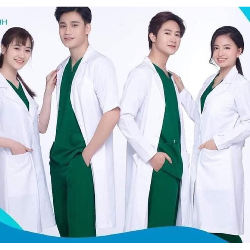 ÁO BLUOSE BÁC SĨ -Y Tá- Free thêu logo từ 5c