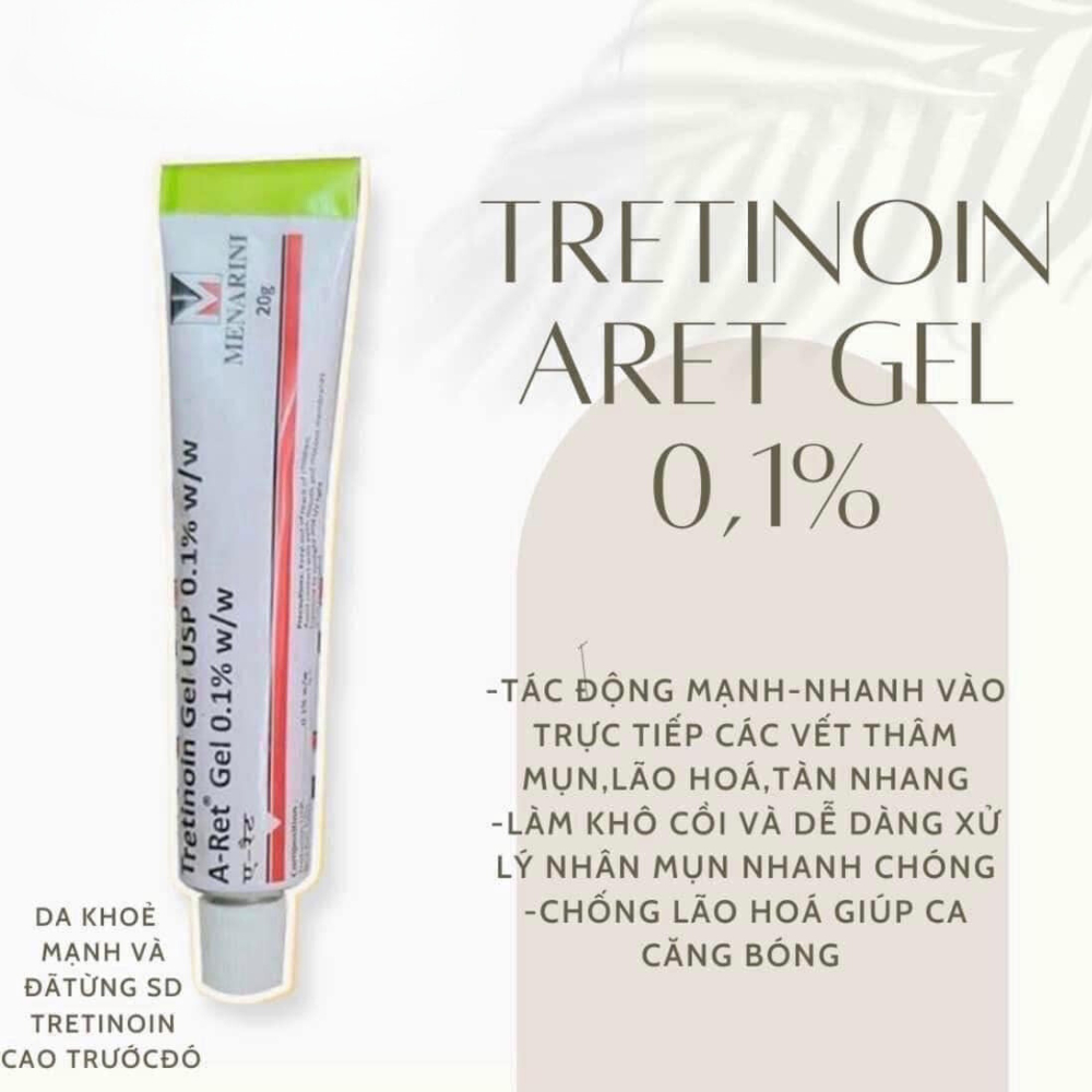 Tretinoin Aret Gel Ngăn Ngừa Lão Hóa 0.1 / 0.05 / 0.025, Giúp giảm mụn hiệu quả Tre Aret Ấn Độ Chính Hãng - UniPharma