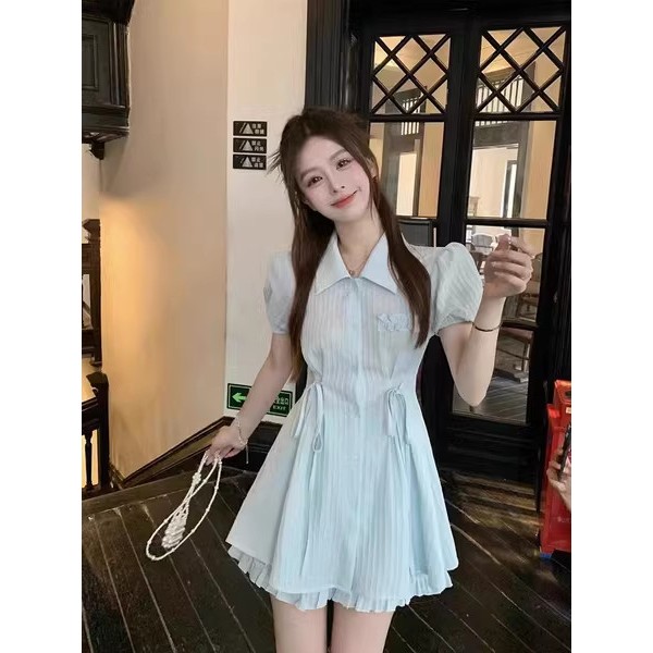 Mùa hè 2023 mới Váy cổ búp bê polo