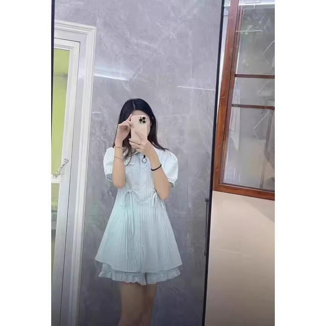 Mùa hè 2023 mới Váy cổ búp bê polo