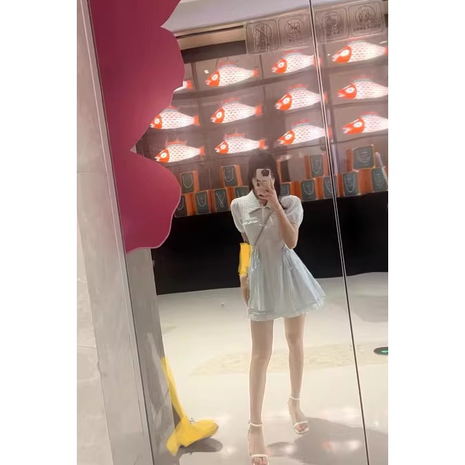 Mùa hè 2023 mới Váy cổ búp bê polo