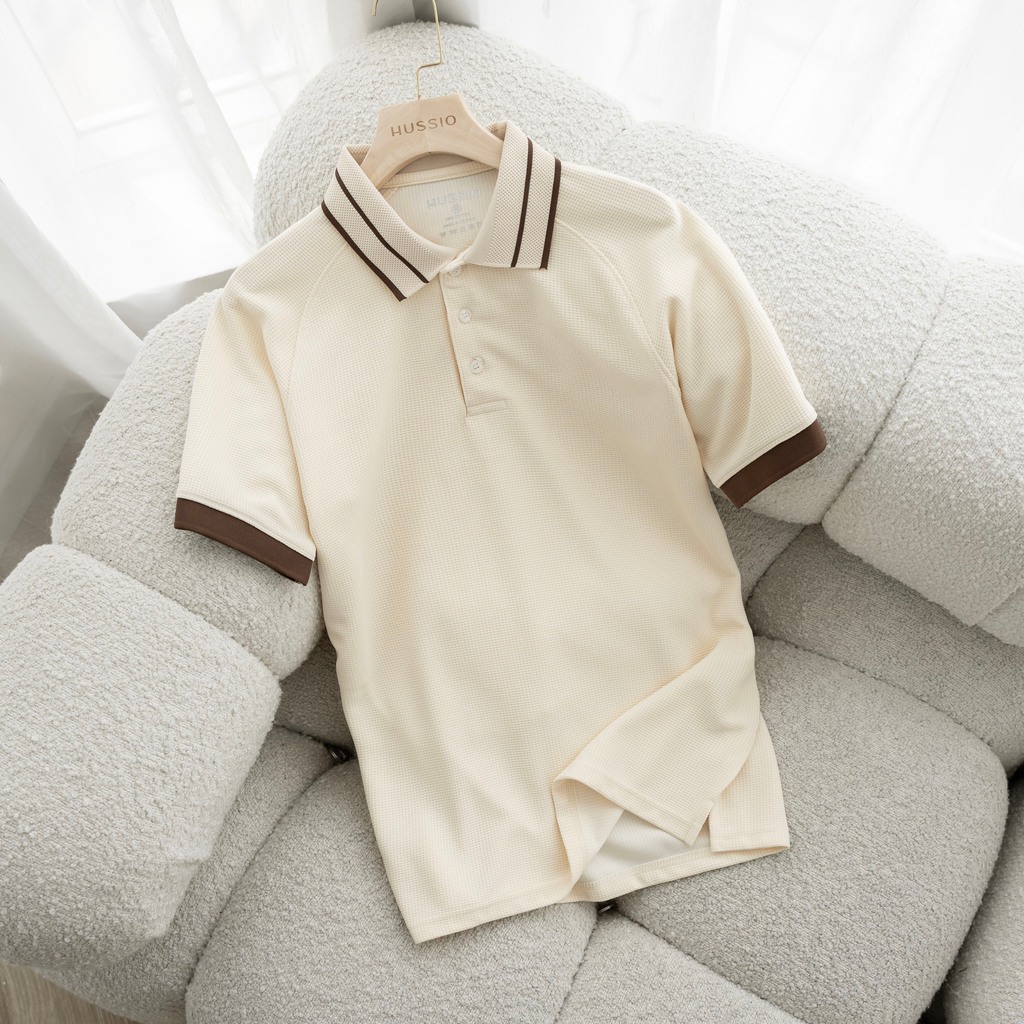 Áo thun Polo nam HULL vải Tổ ong WAFFLE cao cấp, trẻ trung, thanh lịch, chuẩn form - HUSSIO