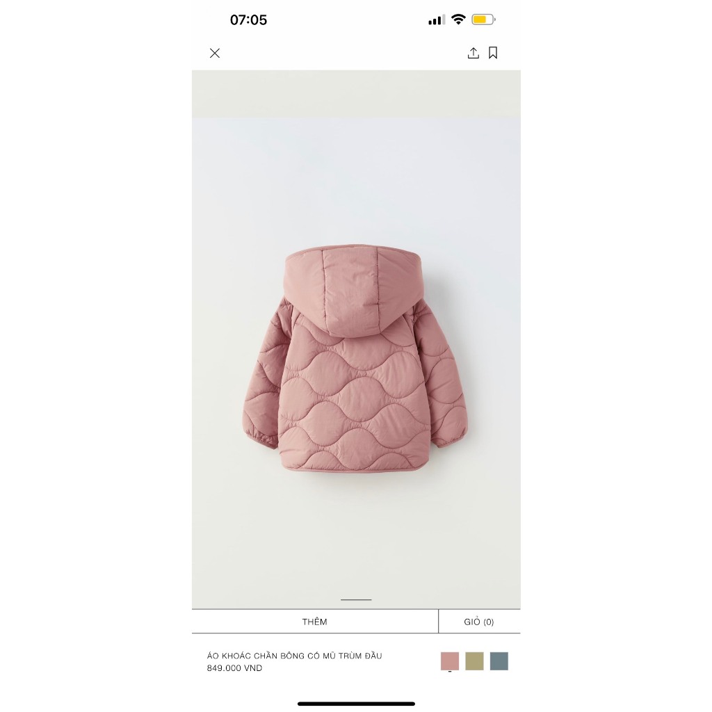 Áo khoác Phao trần trám siêu nhẹ có mũ