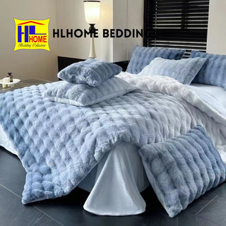 Bộ chăn ga nỉ lông chồn loang cao cấp mới nhất siêu mịn, siêu ấm, không bị rụng lông