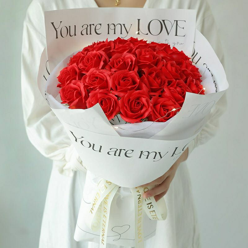 20 tờ Giấy gói hoa chữ You are my love cao cấp  30cm x45cm