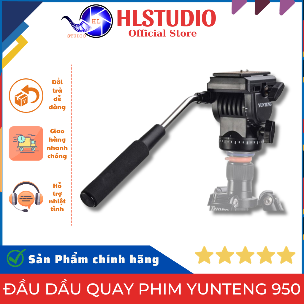 Đầu Dầu Quay Phim YUNTENG 950 Chuyên Nghiệp - Chất Lượng Cao - Bảo Hành 12 Tháng HL Studio