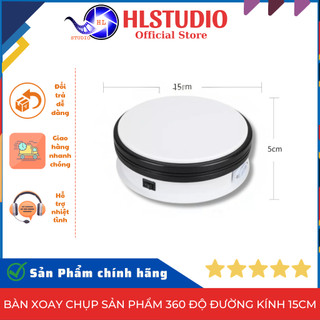 Bàn Xoay Chụp Sản Phẩm 360 Độ Đường Kính 15cm HL Studio - Chịu Tải 10kg - Bảo Hành 12 Tháng