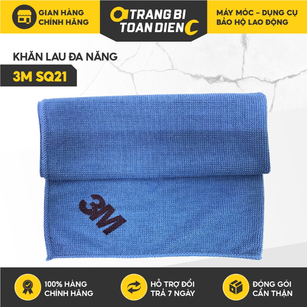 Khăn Lau Đa Năng Microfiber 3M SQ21 32cm x 36cm làm từ các sợi microfiber lau sạch vết bụi bẩn