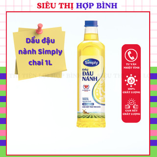 Dầu Ăn đậu nành nguyên chất Simply chai 1 Lít, gạo lứt chai 1 lít