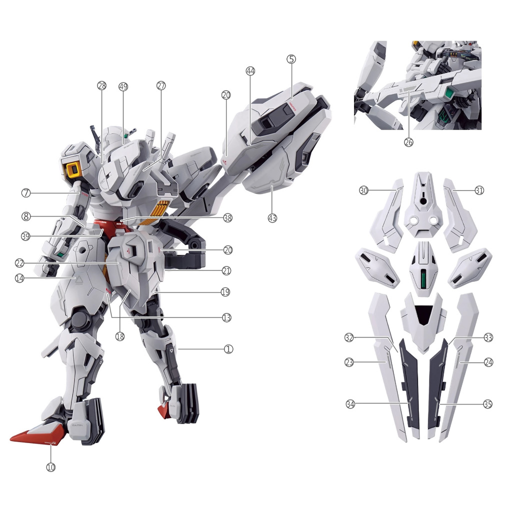 DECAL NƯỚC PHẢN QUANG CHO MÔ HÌNH HG 1/144 CALIBARN TWFM