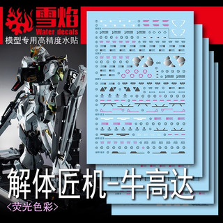 Decal nước phản quang cho mô hình pg 1/60 daban rx-93 nu mô hình ver metal structure