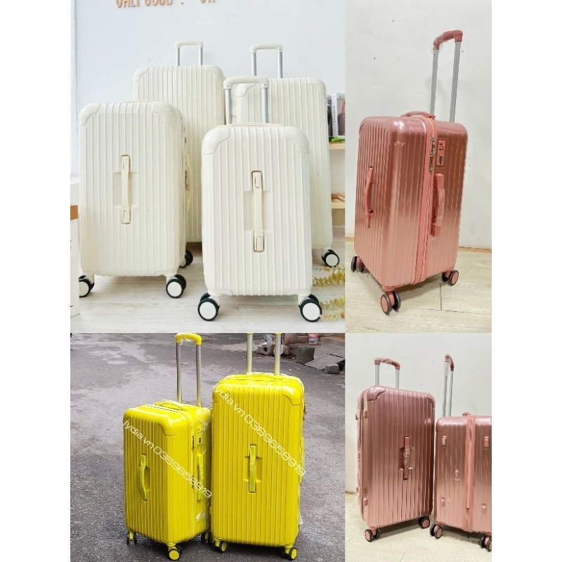 Thanh lí lỗ vali nhựa siêu dẻo size 20 24inch. vali nhựa vuông