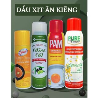  Dầu ăn kiêng dạng xịt 0 Calo Pam - Pure and Simple - Member's mark của Mỹ 