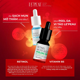 Serum peel da vi tảo retinol 10ml le'peau