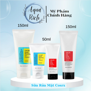 Sữa Rửa Mặt Cosrx Low pH Good Morning Gel - Salicylic Acid Daily Gentle Cleanser150ml - 50ml [Xanh - Đỏ]