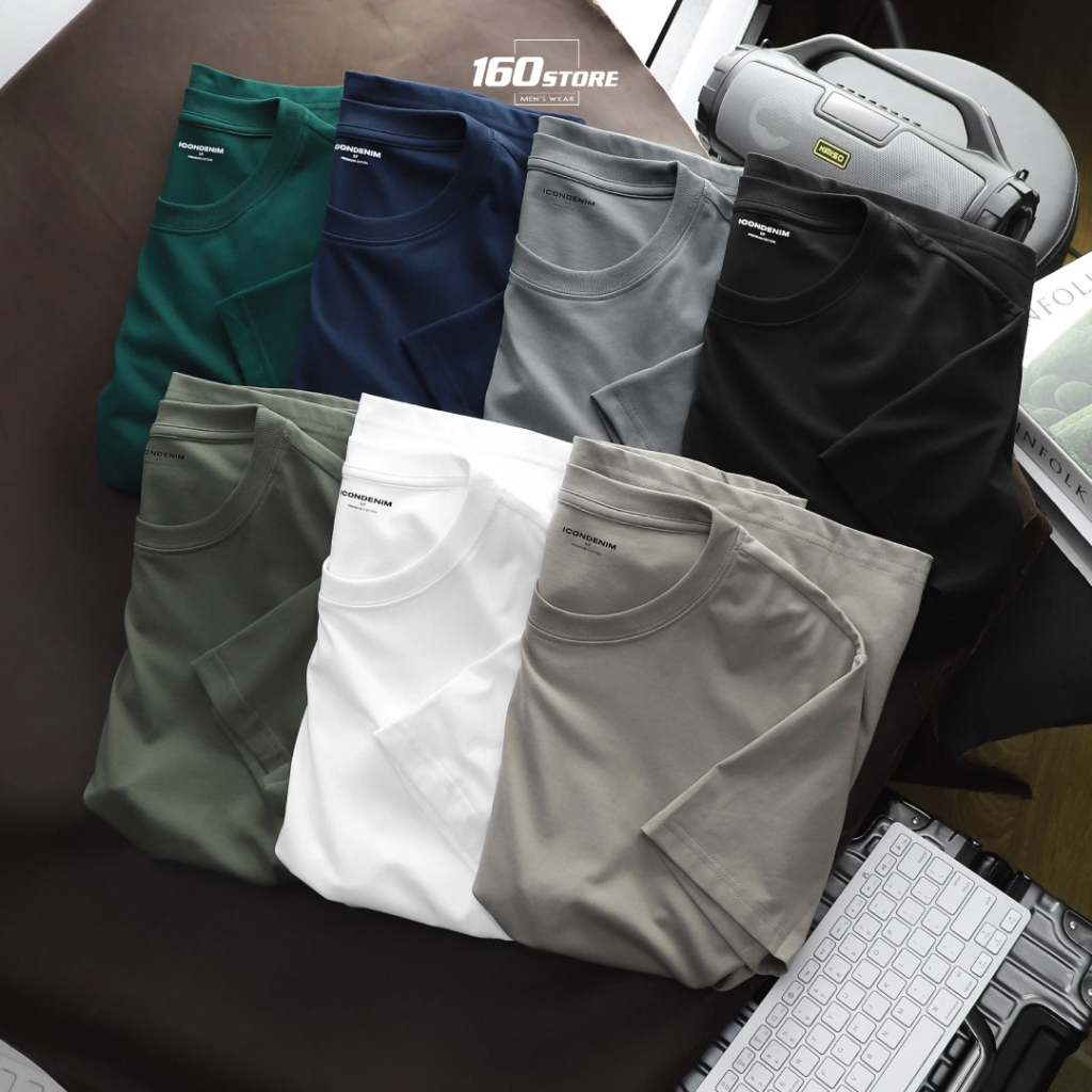 Áo thun nam Basic ICDN Lightweight chất Cotton mềm mại nhẹ thoáng mát - ATID0190