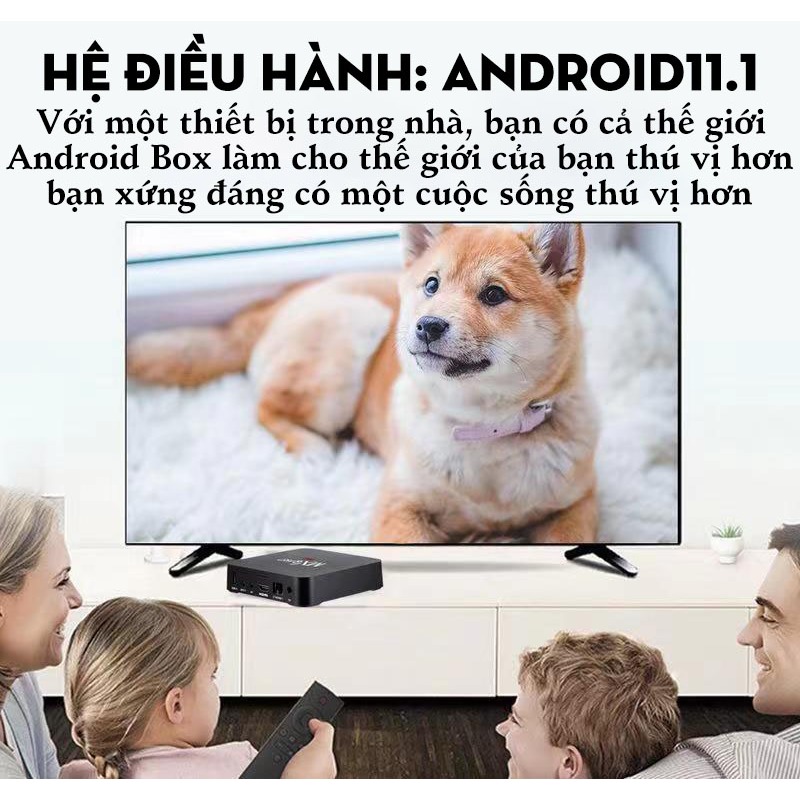 Android TV Box Mxq Pro Ram 16+256GB Smart Tivi Box 4K Wifi 5G Android 11 xem truyền hình 100 kênh miễn phí, xem Youtube