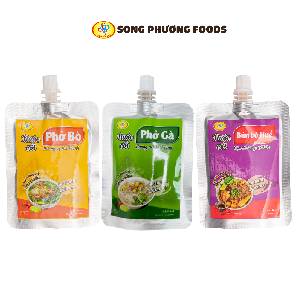 Nước cốt bún phở Song Phương - Hàng xuất khẩu Nhật- dạng gói 100ml