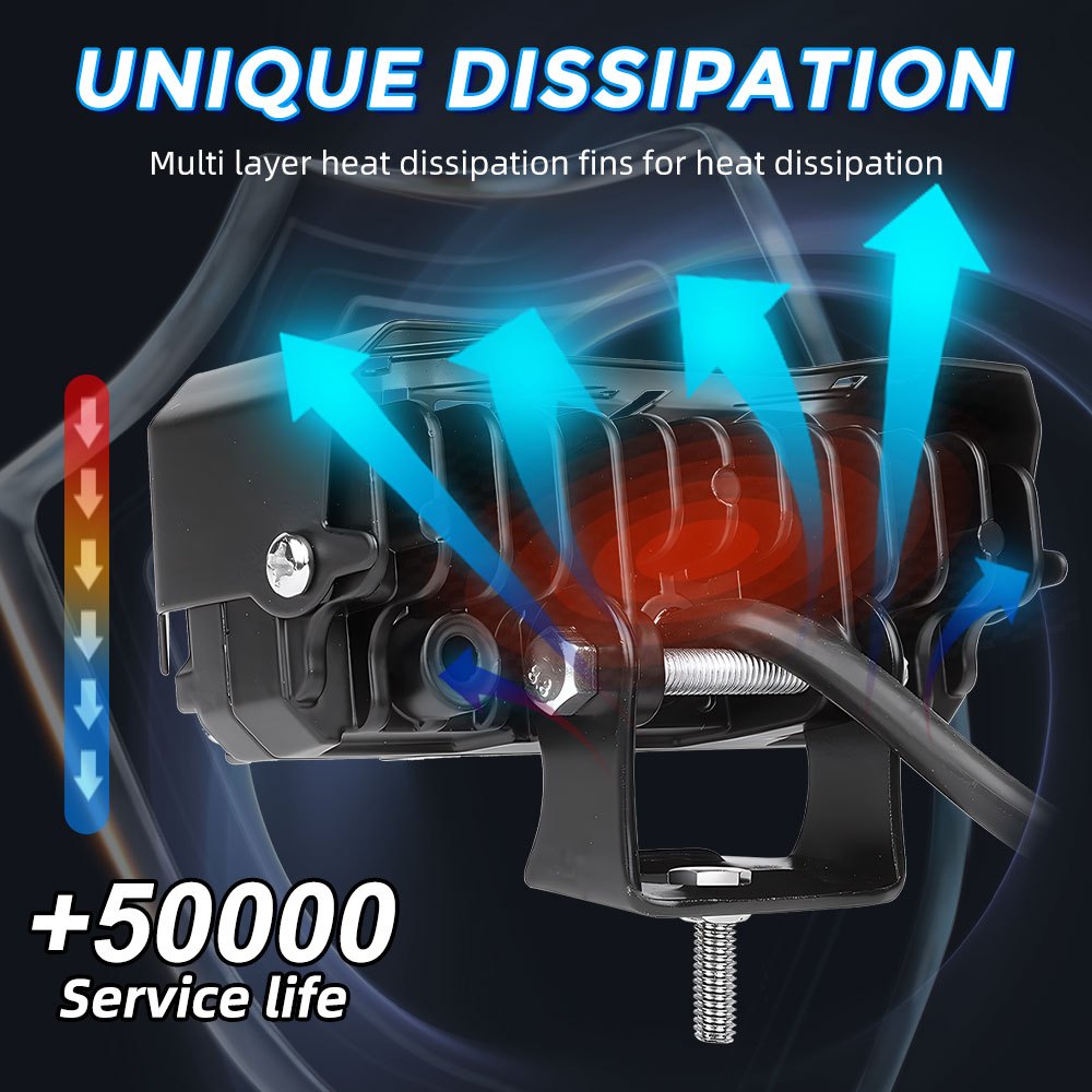 Trợ Sáng Bi Cầu S25, 1 Đèn Tích Hợp 3 Bi Cầu, Cos Vàng Pha Trắng, Phá Sương Mù, Lắp Ô Tô Xe Máy Xe Tải 12V 24V