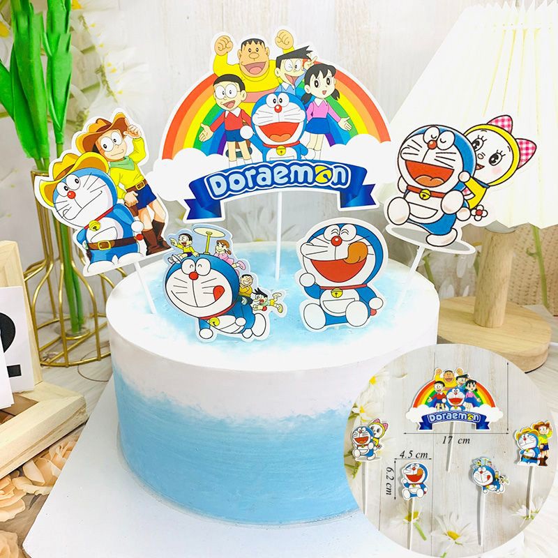 Set cắm Doremon - phụ kiện bánh kem
