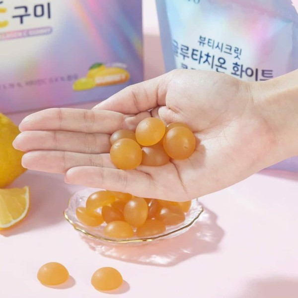 Kẹo Dẻo Collagen Glutathione Trắng Da Vitamin C BOTO White Hàn Quốc Gói 30 Viên x90g