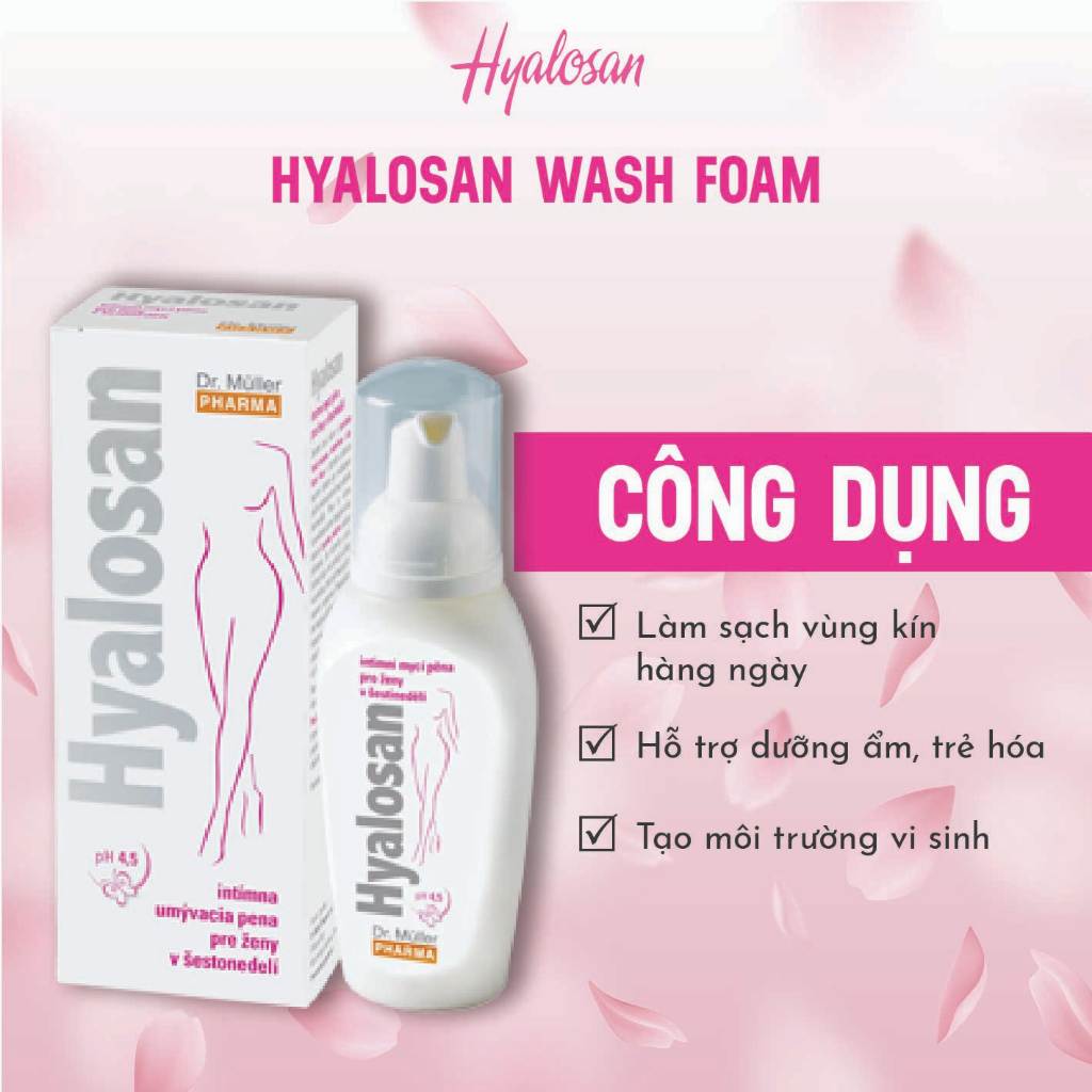 Dung Dịch Vệ Sinh, Viên Hỗ Trợ Hyalosan DrMuller Pharma - An Toàn, Lành Tính Cho Cả Phụ Nữ Có Thai, Cho Con Bú