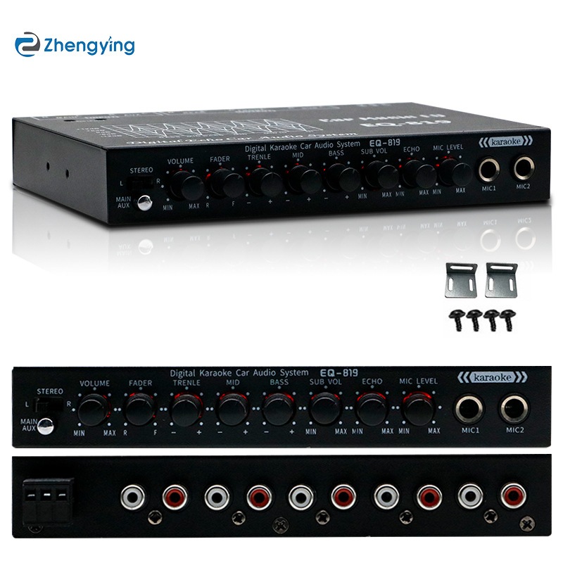 Bộ AMPLY Ô TÔ EQ-819 MIXER + EQ AUX ĐIỆN 12V