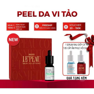   Mẫu Mới 2023  Serum Peel Da Vi Tảo Retinol 10ml LE'PEAU công ty chính hãng 